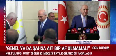Kurtulmuş'tan "Ter&ouml;rs&uuml;z T&uuml;rkiye" yasası a&ccedil;ıklaması: Genel af olmayacak