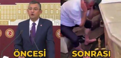 Abdest alan &Ouml;zg&uuml;r &Ouml;zel'in "orta &ccedil;ağ d&uuml;ş&uuml;ncesi" dediği g&ouml;r&uuml;nt&uuml;ler akıllara geldi