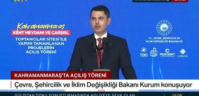 Bakan Kurum, Kahramanmaraş'ta &ouml;nemli a&ccedil;ıklamalarda bulunuyor