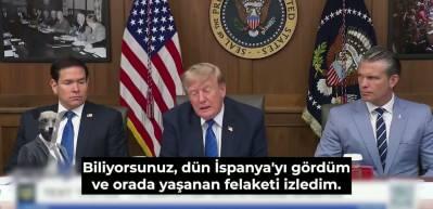 ABD Başkanı Trump, İspanya'daki krizi fırsata &ccedil;evirdi: Sandığı g&ouml;sterdi