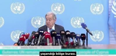 T&uuml;rk ve Rum liderlerle g&ouml;r&uuml;şen Guterres &ouml;nemli a&ccedil;ıklamalarda bulundu