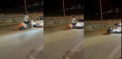 Adıyaman'da trafikte tehlikeli &ccedil;ekim kazayla bitti: 1 yaralı