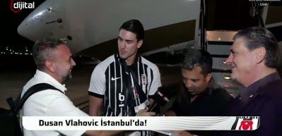 Beşiktaş'ın yeni transferi Vlahovic, İstanbul'a geldi