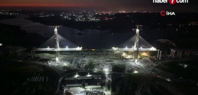 İstanbul'un siluetine yeni simge: Kanal İstanbul'un ilk k&ouml;pr&uuml;s&uuml; y&uuml;kseliyor