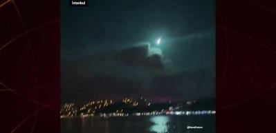 İstanbul'da 'Meteor' heyecanı! Saniye saniye g&ouml;r&uuml;nt&uuml;lendi