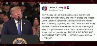ABD Başkanı Trump: Mekke Savunma Anlaşması'ndan memnuniyet duyuyorum