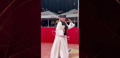 Hanka Paldum, Saraybosna Film Festivali&rsquo;ne, sırtında Filistin haritası bulunan elbisesiyle katıldı