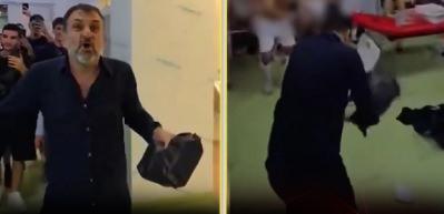 Kul&uuml;p başkanı şovunu yaptı! Para dolu &ccedil;antayı soyunma odasının ortasına sa&ccedil;tı