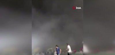 Meksika&rsquo;da stadyumu fırtına vurdu
