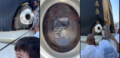  Kabe'nin kalbi Hacer-&uuml;l Esved bu sabah en net haliyle g&ouml;r&uuml;nt&uuml;lendi