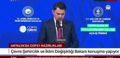 Bakan Kurum COP31 kapsamında a&ccedil;ıklamalarda bulundu