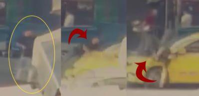  Yaya ge&ccedil;idinden ge&ccedil;en yayaya taksi &ccedil;arptı