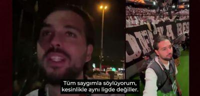 Fransız gazeteci Beşiktaş trib&uuml;nlerine hayran kaldı