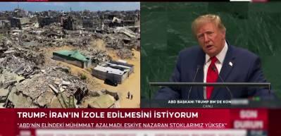 ABD başkanı Donald Trump Filistin'deki İsrail soykırımı hakkında konuştu
