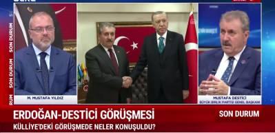 BBP Lideri Destici Cumhurbaşkanı Erdoğan'ı ziyaret etti