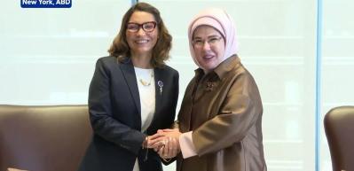 Emine Erdoğan, Brezilya Devlet Başkanı'nın eşi Silva ile g&ouml;r&uuml;şt&uuml;