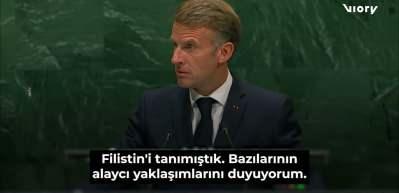Macron da İsraillilerin y&uuml;z&uuml;ne siz katilsiniz dedi