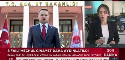 Adalet Bakanı G&uuml;rlek duyurdu: 7 faili me&ccedil;hul dosyada 8 cinayet aydınlatıldı
