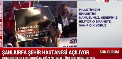 Başkan Erdoğan, Şanlıurfa Şehir Hastanesi a&ccedil;ılışında konuştu