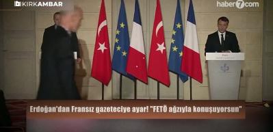 Başkan Erdoğan'dan Fransız gazeteciye tokat gibi cevap: "Karşınızda bunları yutacak birisi yok"