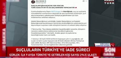 Adalet Bakanı Akın G&uuml;rlek "Su&ccedil;lular i&ccedil;in ka&ccedil;acak yer yoktur" dedi