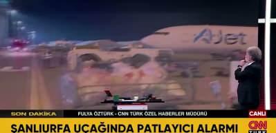 Şanlıurfa u&ccedil;ağında bomba araması