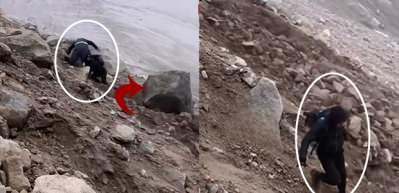 Ağrı Dağı&rsquo;ndaki heyelandan dağcılar son anda kurtuldu 