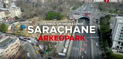 Sara&ccedil;hane Arkeoloji Parkı'nda İBB'nin y&uuml;r&uuml;tt&uuml;ğ&uuml; kazılarda 7 b&uuml;y&uuml;k ağacın kesilmesi tepki &ccedil;ekti