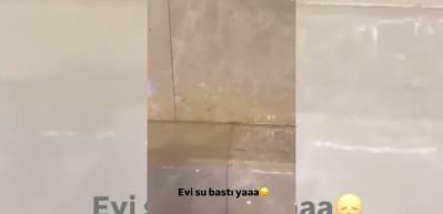 Şarkıcı Aylin &Ccedil;oşkun'un evini su bastı! O anlar kamerada