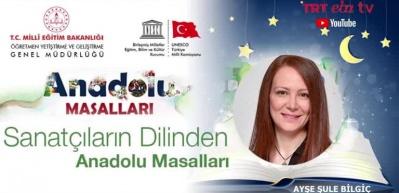 &Uuml;nl&uuml; isimler, TRT EBA kanallarından &ccedil;ocuklara masal anlatmaya başladı 