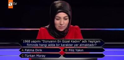 Kim Milyoner Olmak İster'e damga vuran Türkan Moray sorusu