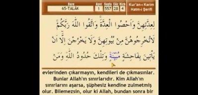 Talak suresinin Arap&ccedil;a okunuşu ve meali! Talak suresi neyden bahsediyor?