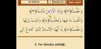 İnşikak Suresi arap&ccedil;a okunuşu ve meali!