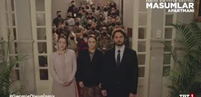 Masumlar Apartmanı dizisinin setinden 'İzmir'e ge&ccedil;miş olsun' mesajı!