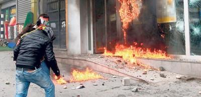 PKK yandaşlarının saldırı anı kamerada