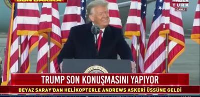 ABD Başkanı Trump: 'Başkanınız olmak benim i&ccedil;in b&uuml;y&uuml;k bir onurdu sizin i&ccedil;in her zaman m&uuml;cadele edeceğim'