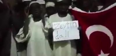 Afrikalı &ccedil;ocukların "Zeytin dalı" i&ccedil;in duası
