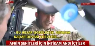 Afrin şehitleri i&ccedil;in intikam andı i&ccedil;tiler