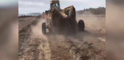 Ağa&ccedil;ları tek hamlede k&ouml;k&uuml;nden s&ouml;ken makine!