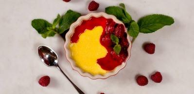 Ahududulu vanilyalı puding tarifi