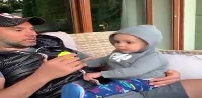 Alişan ve minik oğlu Burak'la komik anları...