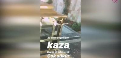 Alp Kırşan kaza anını paylaştı