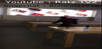 Apple Store'daki cihazları tek tek par&ccedil;aladı!