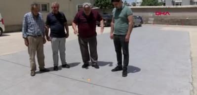 Asfalta yumurta pişirdiler