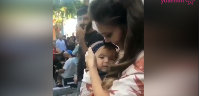 Aslı Enver dizideki bebeğini işte b&ouml;yle uyuttu!
