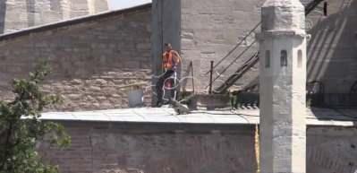 Ayasofya Camisi'nde hazırlıklar s&uuml;r&uuml;yor 