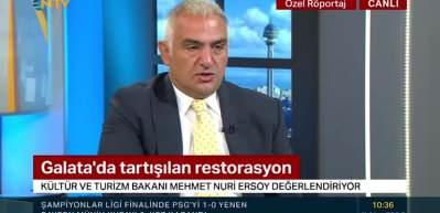 Bakan Ersoy: Galata Kulesi'nde yapılan işlem doğru kullanılan ekipman yanlış
