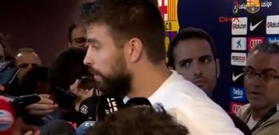  Barcelonalı yıldız Pique g&ouml;zyaşlarını tutamadı