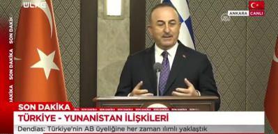 Basın toplantısında gergin anlar! &Ccedil;avuşoğlu Yunan bakana cevabını verdi
