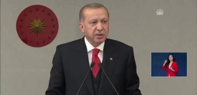 Başkan Erdoğan: Eli kanlı ter&ouml;ristlerle ittifak i&ccedil;ine girenlerin yakasından milletimizin eli eksik olmayacaktır